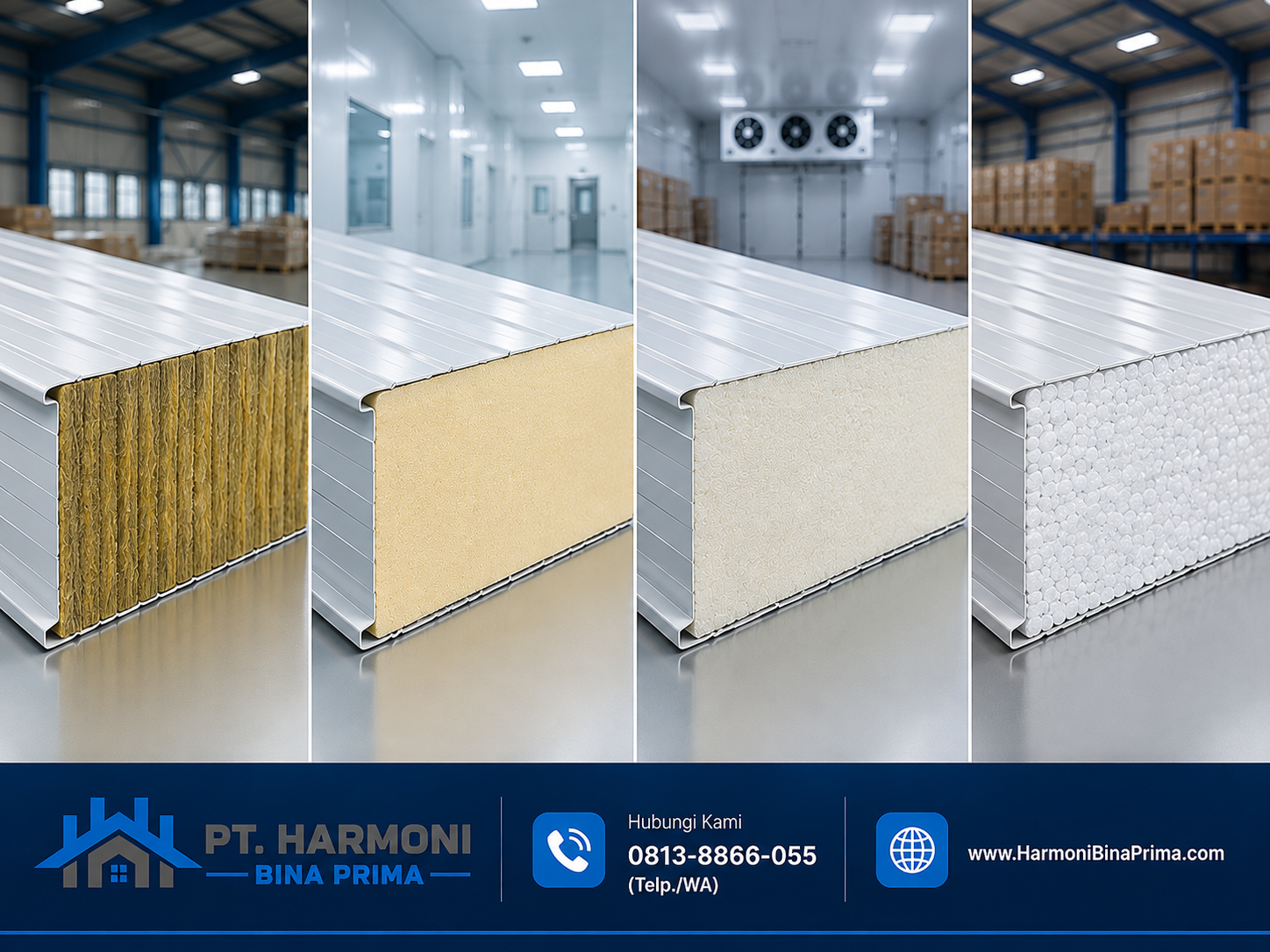 Sandwich panel rockwool PU PIR dan EPS
